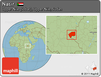 Savanna Style Location Map of Nasir