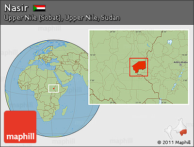 Savanna Style Location Map of Nasir