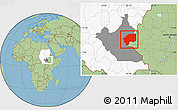 Savanna Style Location Map of Nasir, highlighted country, highlighted grandparent region