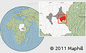 Savanna Style Location Map of Nasir, highlighted country, highlighted parent region, hill shading
