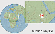 Savanna Style Location Map of Nasir, highlighted grandparent region, within the entire country, hill shading