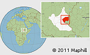 Savanna Style Location Map of Nasir, highlighted grandparent region