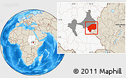 Shaded Relief Location Map of Nasir, highlighted country, highlighted parent region