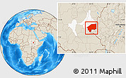 Shaded Relief Location Map of Nasir, highlighted parent region