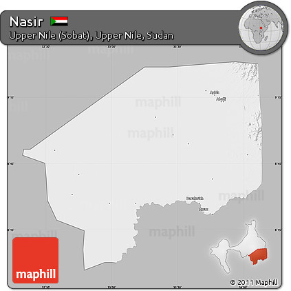 Gray Map of Nasir, single color outside