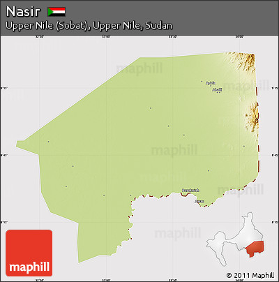 Physical Map of Nasir, cropped outside