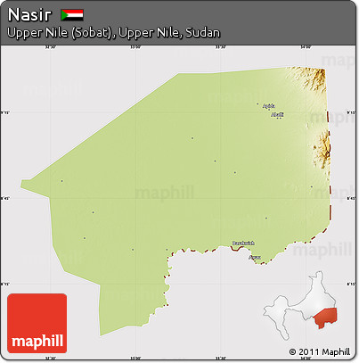 Physical Map of Nasir, cropped outside