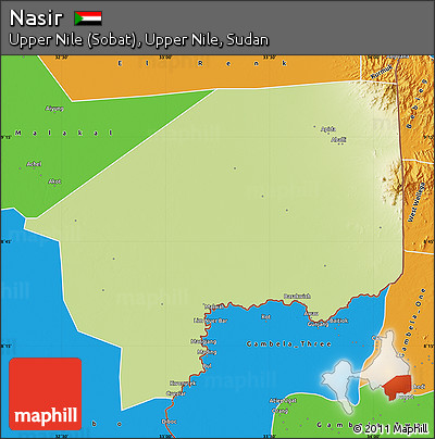 Physical Map of Nasir, political outside