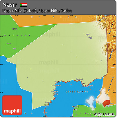 Physical Map of Nasir, political outside