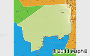 Physical Map of Nasir, political outside
