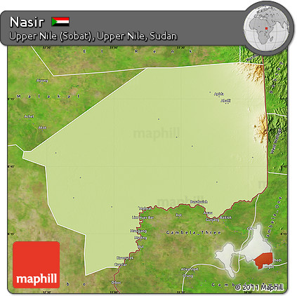 Physical Map of Nasir, satellite outside