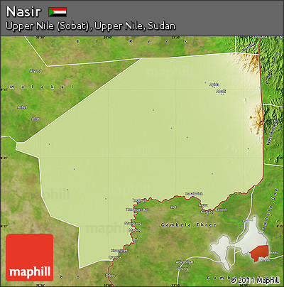 Physical Map of Nasir, satellite outside