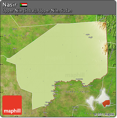 Physical Map of Nasir, satellite outside