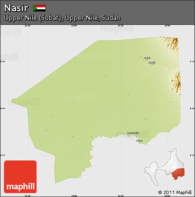 Physical Map of Nasir, single color outside