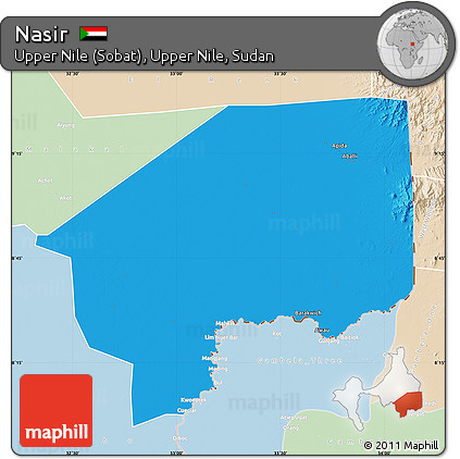 Political Map of Nasir, lighten