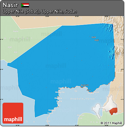Political Map of Nasir, lighten
