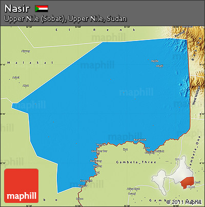 Political Map of Nasir, physical outside