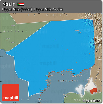 Political Map of Nasir, semi-desaturated