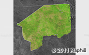 Satellite Map of Nasir, darken, desaturated