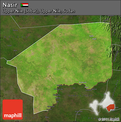 Satellite Map of Nasir, darken
