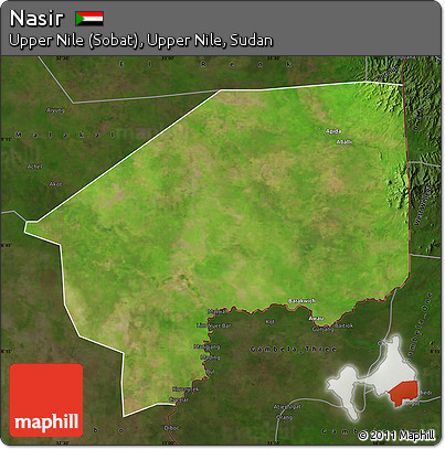 Satellite Map of Nasir, darken