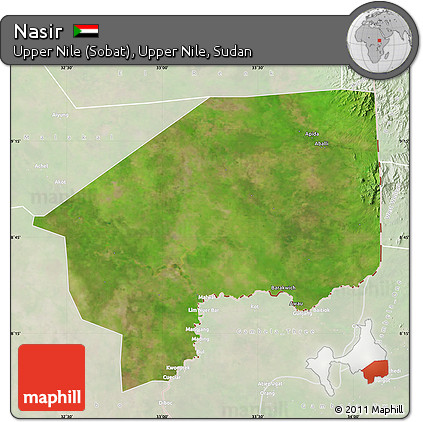 Satellite Map of Nasir, lighten