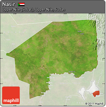 Satellite Map of Nasir, lighten