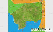Satellite Map of Nasir, political outside
