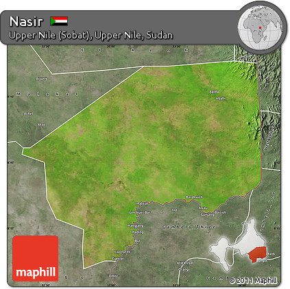 Satellite Map of Nasir, semi-desaturated