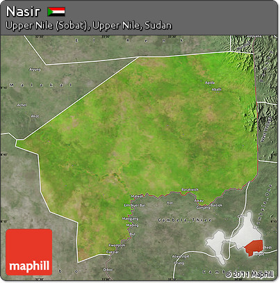 Satellite Map of Nasir, semi-desaturated