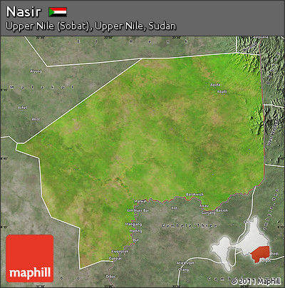 Satellite Map of Nasir, semi-desaturated