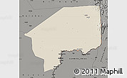 Shaded Relief Map of Nasir, darken, semi-desaturated