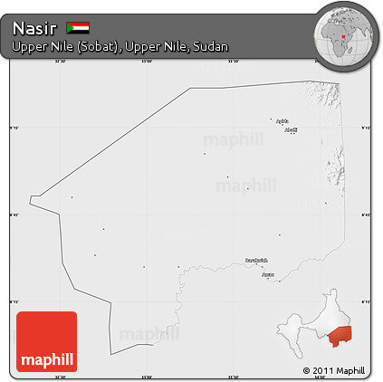 Silver Style Map of Nasir, single color outside