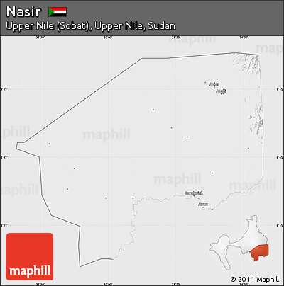 Silver Style Map of Nasir, single color outside