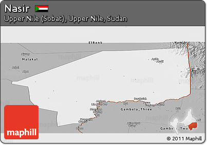 Gray Panoramic Map of Nasir