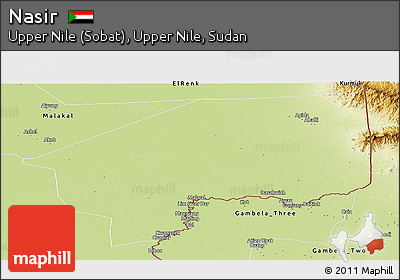 Physical Panoramic Map of Nasir