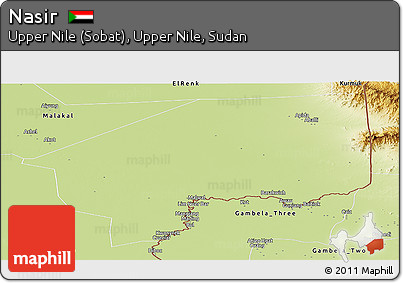 Physical Panoramic Map of Nasir