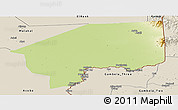 Physical Panoramic Map of Nasir, shaded relief outside