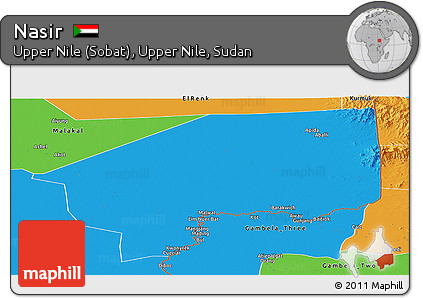 Political Panoramic Map of Nasir