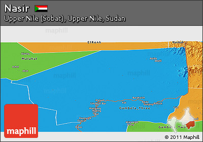 Political Panoramic Map of Nasir