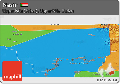 Political Panoramic Map of Nasir