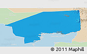 Political Panoramic Map of Nasir, lighten