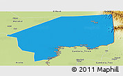 Political Panoramic Map of Nasir, physical outside
