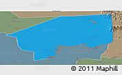 Political Panoramic Map of Nasir, semi-desaturated