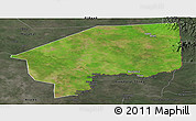 Satellite Panoramic Map of Nasir, darken, semi-desaturated