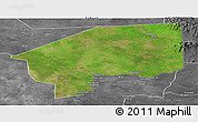 Satellite Panoramic Map of Nasir, desaturated