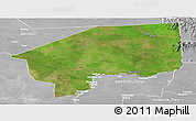 Satellite Panoramic Map of Nasir, lighten, desaturated