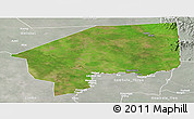 Satellite Panoramic Map of Nasir, lighten, semi-desaturated