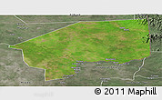 Satellite Panoramic Map of Nasir, semi-desaturated