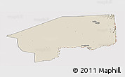 Shaded Relief Panoramic Map of Nasir, cropped outside